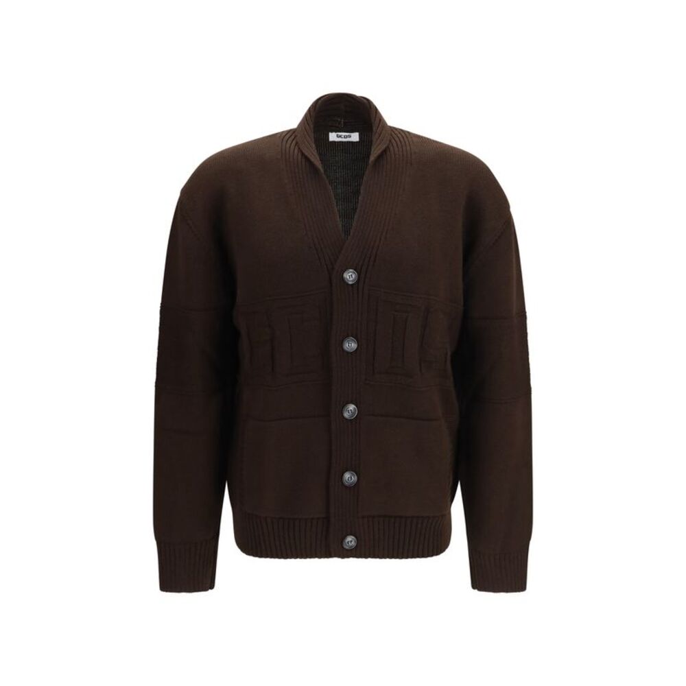 Gcds Men Buttoned Logo Cardigan